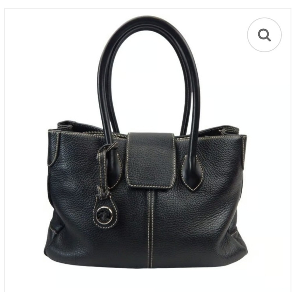 Dooney & Bourke black pebbled leather satchel handbag
